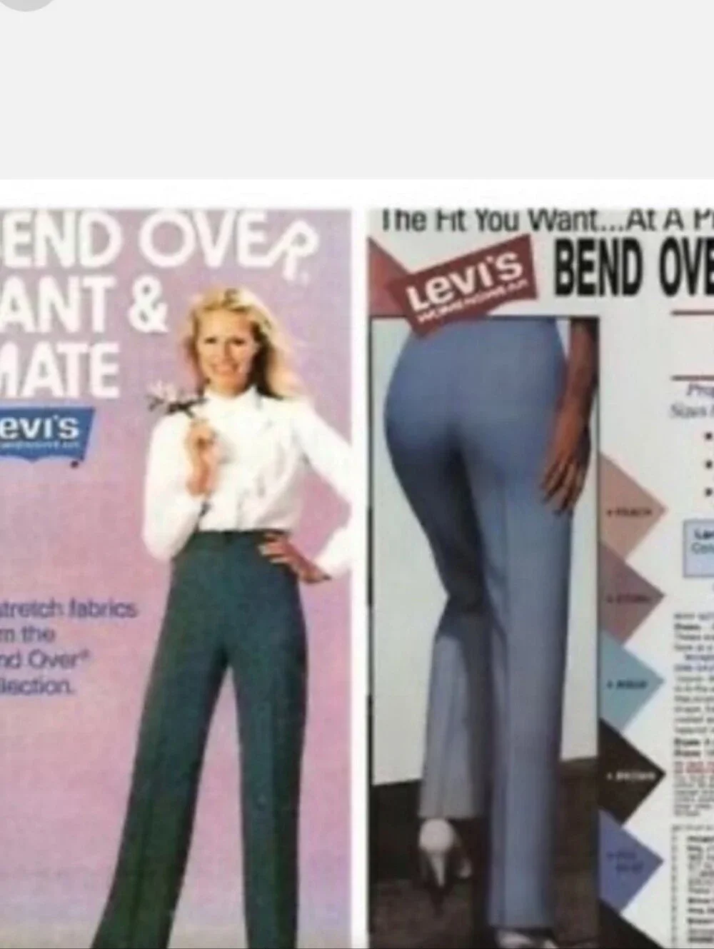 Levi Strauss 70's Vintage High Rise Trousers Slacks Green 14